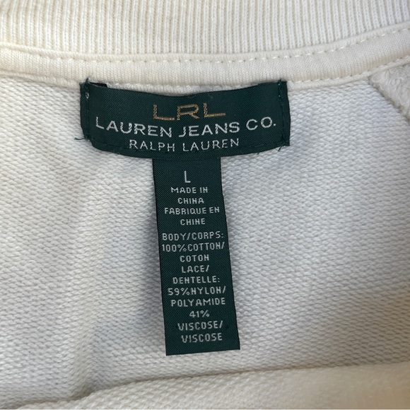 LRL Lauren Jeans Co. Ralph Lauren Crewneck Sweatshirt Women's Size Large - Picture 4 of 5